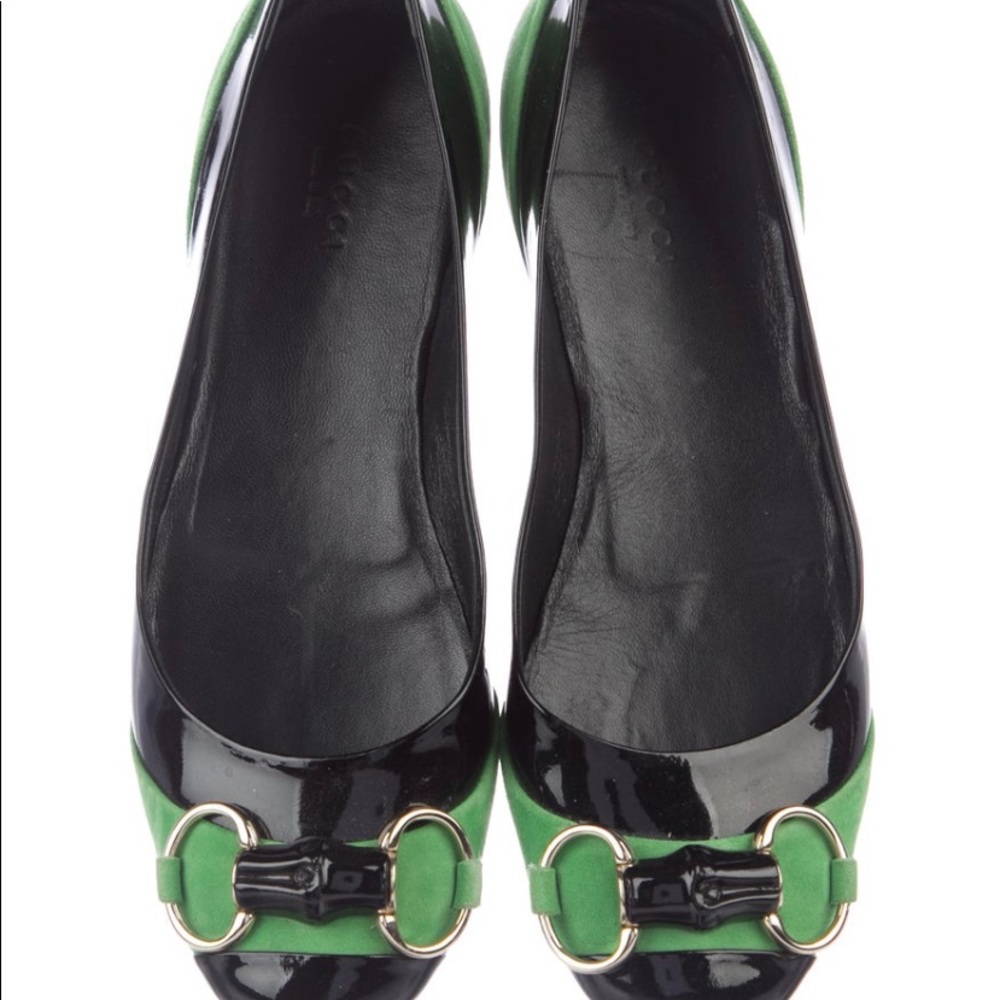 Gucci Horsebit Suede Flats